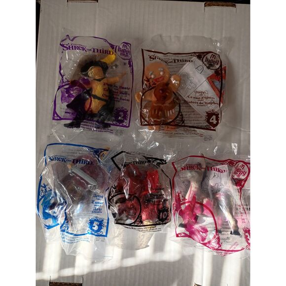Shrek "The Third" Happy Meal Toys McDonalds 2007 Complete Set of 10 NIB - Picture 2 of 12